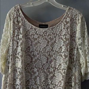 Beige flower dress